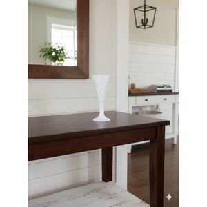 Vintage Kemple Jubilee Pattern Milk Glass Vase 12" Tall